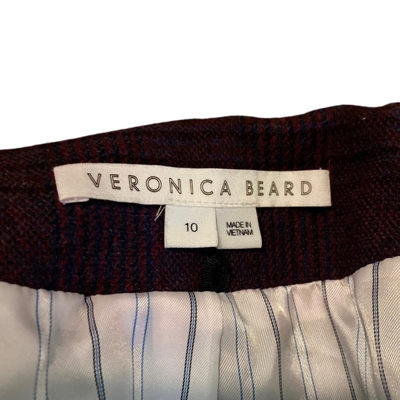 Veronica Beard Farley Dickey Jacket, Aubergine Purple Plaid, Size 10 *READ* - Picture 4 of 9